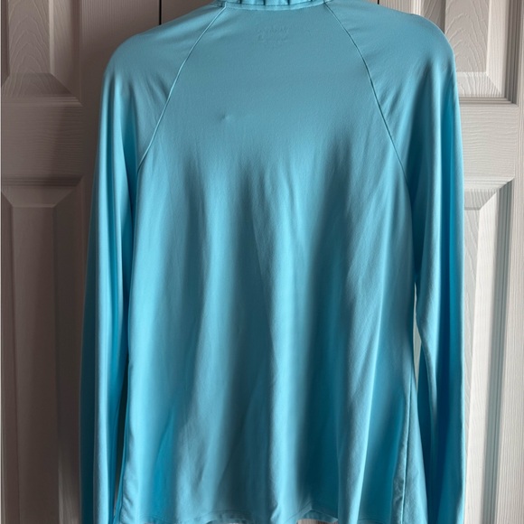 EUC LILLY PULITZER Bali Blue Meryl Nylon Pique Polo UPF 50+ Long-Sleeve Size XL - Picture 2 of 10
